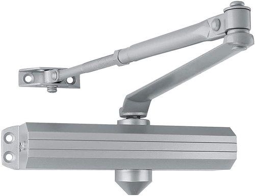 Silver Heavy Duty Door Closer Commercial Adjustable 6 Speed Delayed Action Door Control