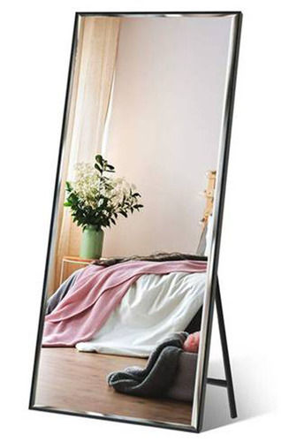 Metal Framed Floor Standing Glass Mirror with 5mm Thick Glass For Home