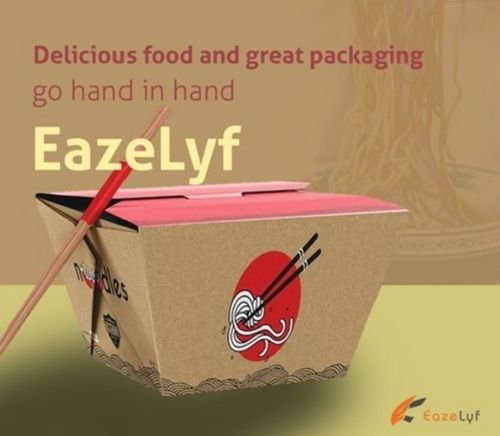 Eco Friendly Printed Modular Square Paper Box For Noodle Packaging