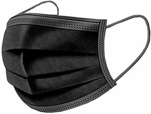 Black Color Non- Woven Disposable Surgical 3 Ply Face Mask For Unisex