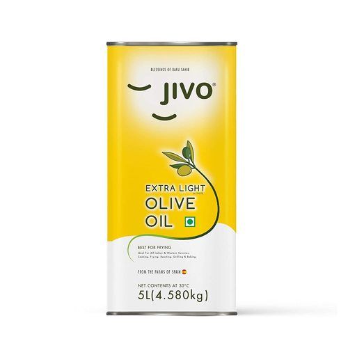 Jivo 100% Pure And Organic Extra Light Olive Oil Daily Cooking Pack Size 5 Litre 