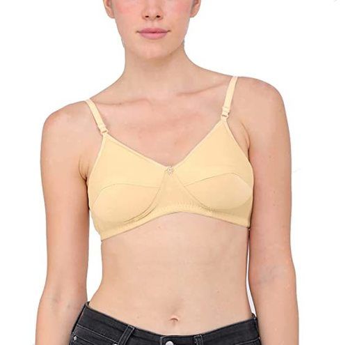 Blue Cotton Padded Non-wired Full-coverage Slim Fit Plain Yellow Color  Womens Bra at Best Price in Kolkata