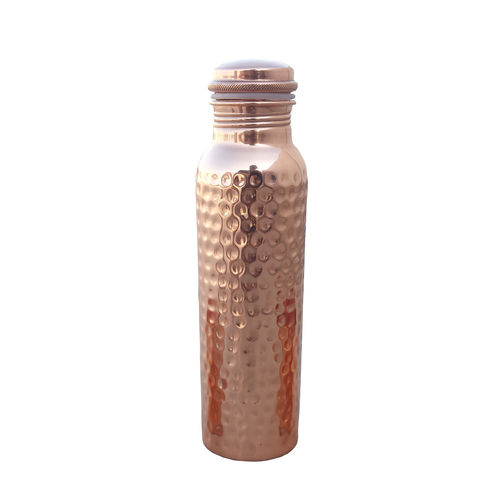 Copper Water Bottle With Capacity 900 Ml And 2.5 Inch Diameter, 100% Purity