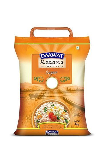 Rich in Carbohydrate White Organic Dried Daawat Rozana Super Basmati Rice, 5 Kg
