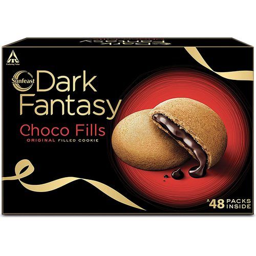 Sunfeast Dark Fantasy Choco Fills Orignal Filled Cookie 48 Pack Inside 600 Gram