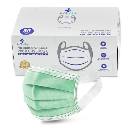 100% Biodegradable And Disposable 3 Ply Face Mask With Fabric Ear Loop