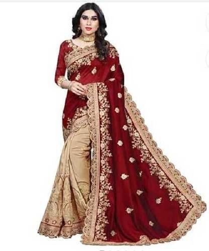 Shimmer Saree with blouse in Beige colour 1110