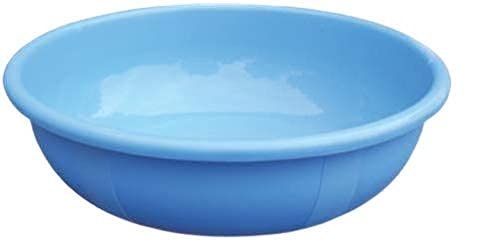 Sky Blue Break-Resistant Heavy-Duty Plastic Plain Round Bathroom Bath Tubs