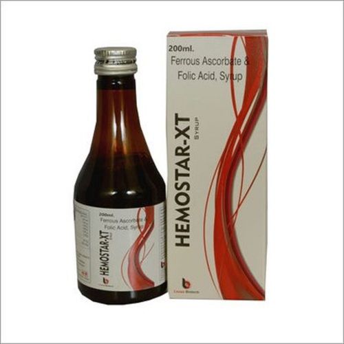 Hemostar-Xt Ferrous Ascorbate And Folic Acid Syrup, 200ml