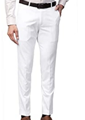 Straight Fit Cotton Pants - 100% Cotton, 54 Inches Long, White | Anti-Wrinkle, Quick Dry, Plus Size, Casual and Formal Wear