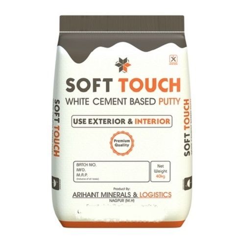 40 Kg Soft Touch White Cement Based Wall Putty Application Exterior Interior Use Chemical Name: Sodium Alginate