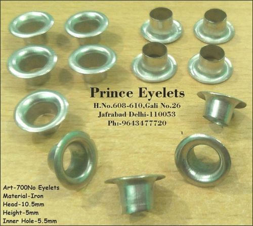 700No 10.5 MM Head Silver Color Round Rustproof Iron Eyelets for Garment