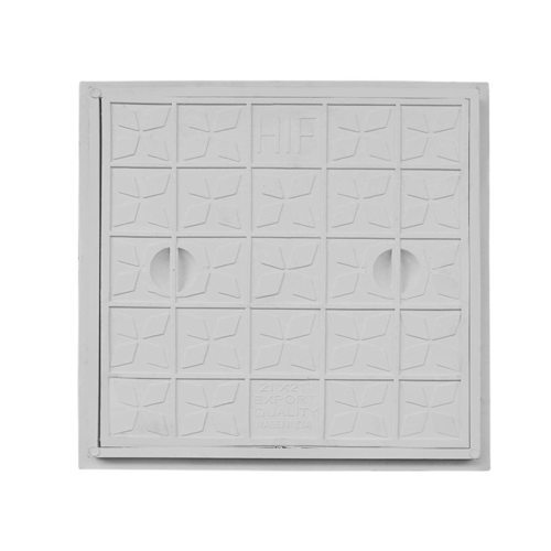 White Color Pvc Manhole Cover Rectangular Shape, 21X21" Inch,Weight-5.800 Kg Application: Drainage