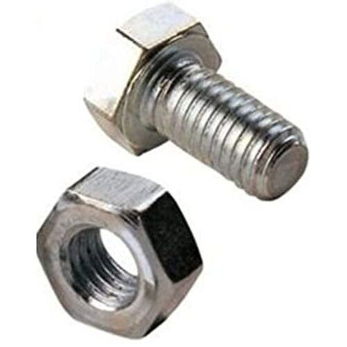 Mild Steel Polished Thread And Round Nut Bolts  Application: Joined Engene Parts