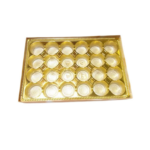 Golden 305*180 Mm 24 Bowls Sweet Blister Tray Pack Of 100 Pieces