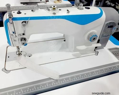 White Stitch The Fabric And Other Pliable Materials (White And Blue) Sewing Machine 