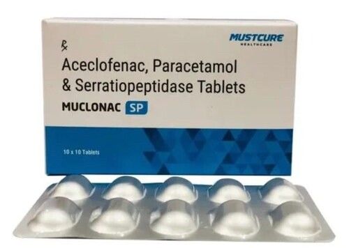 Aceclofenac Paracetamol Serratiopeptidase Tablets