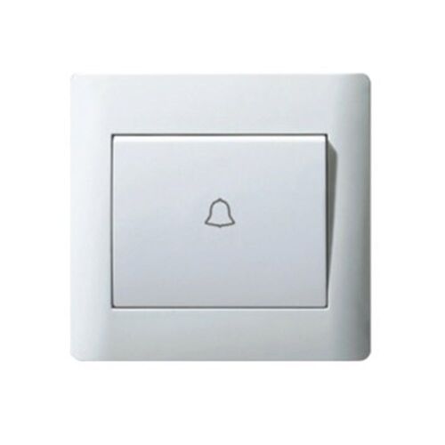 Polycarbonate Bell Push Switch Soft White With A Glossy Sheen.