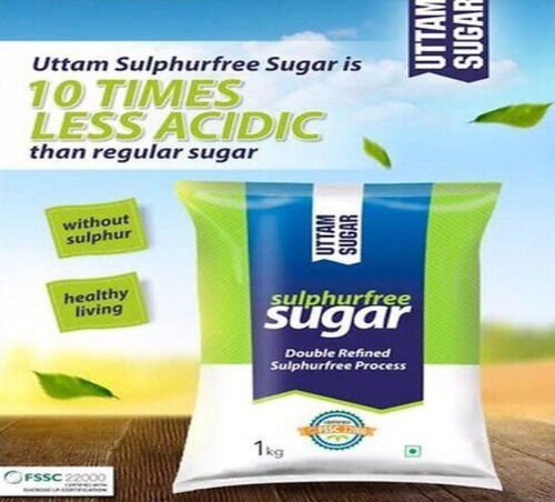 1kg Pack Size 99% Purity White Refined Cube Shape Uttam Sulphur Free Sugar 