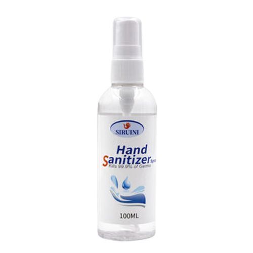 Transparent Eliminates 99.99 % Germs Ethanol Hand Sanitizer Spray, 100 Ml Age Group: Suitable For All Ages