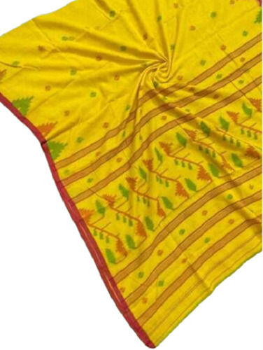 5.5 Meter Printed Casual Wear Cotton Silk Ladies Saree With Blouse Piece