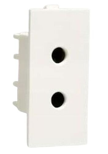 Durable And Trustworthy Polycarbonate Original White Two Pin Socket