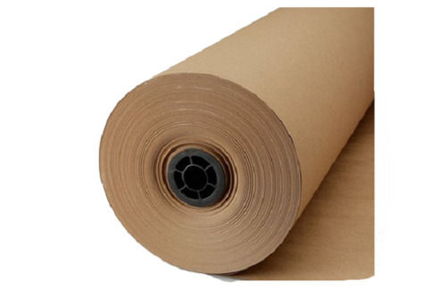 Brown 120 Gsm Matt Finish Recyclable Plain Wrapping Kraft Paper Roll