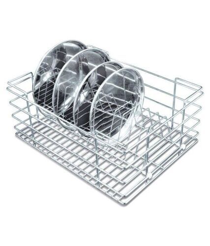 Corrosion Proof Stainless Steel Modular Kitchen Thali Disk Silver Rack Application: Organize Dishes