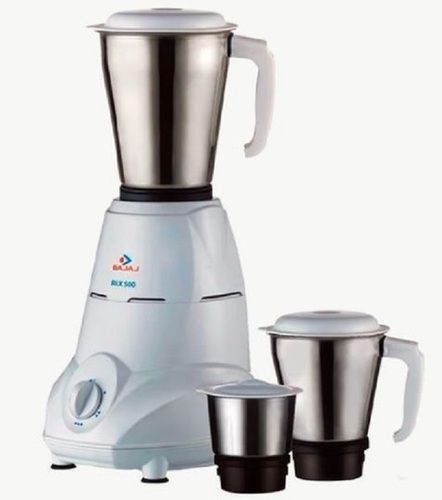 Stainless Steel Rex 500 Mixer Grinder 500 Watt With 3 Jar For Home, Hotel Capacity: 1000 Kg/Day