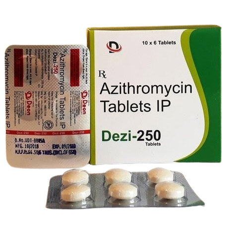 Azithromycin Tablets Ip 250 Mg, Pack Of 10x6 Tablet