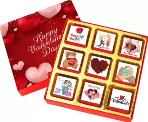 Pack Of 9 Pieces Dry Fruit And Nuts Chocolates For Valentines Gift