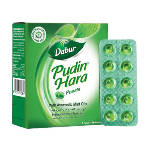 Dabur Pudin Hara Pearls Ayurvedic Mint Oil Pack Of 10 Capsules 