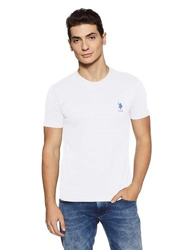 Men Summer Wear Round Neck Half Sleeves Pure Cotton Plain White T Shirt  Age Group: 20-30