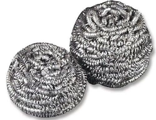 Silver Stainless Steel Scrubber, Used To Clean Utensils, Pack Of 2 Pieces Usage: Kitchen