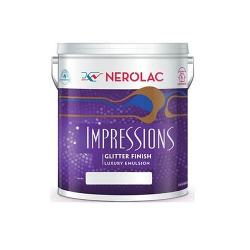 Liquid Nerolac Impressions Glitter Finish Luxury Emulsion Silver Paint For Interior And Exterior Wall