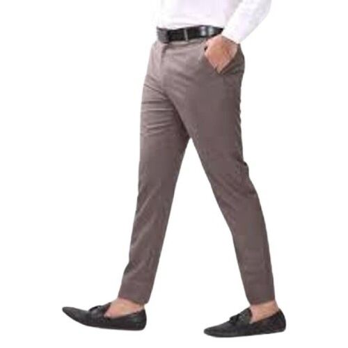 Buy Men Cream Solid Slim Fit Formal Trousers Online - 795951 | Peter England
