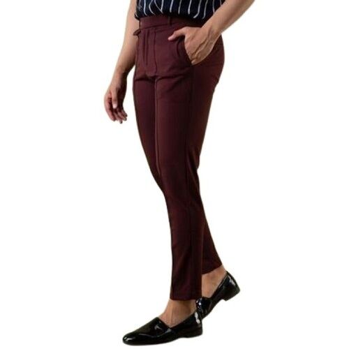 Jainish Grey Tapered Fit Flat Front Trousers