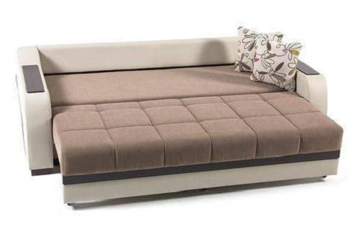 Eco Friendly Three Seat Sleeper Solid Wooden Designer Sofa Cum Bed