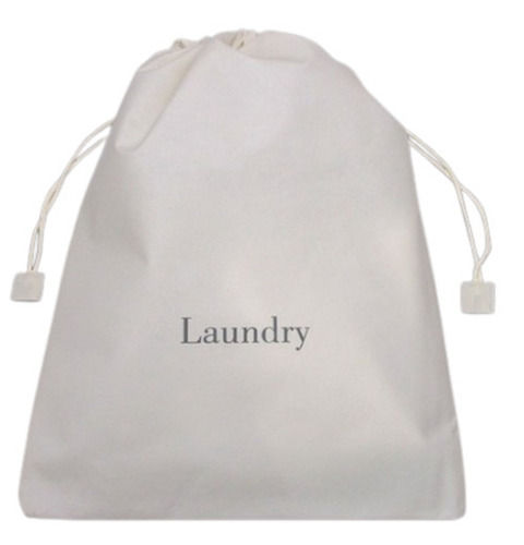 Eco Friendly And Disposable Loop Handle Plain Non Woven Laundry Bag