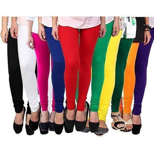 Multicolour Multi Color Ultra Soft Cotton Solid Regular Ladies Leggings 