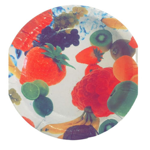 Round Floral Printed Disposable Paper Plate For Serving Food Application: Events And Party