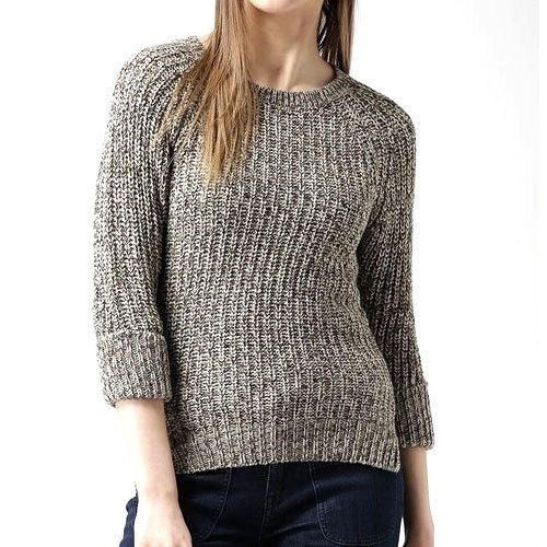 Grey Casual Wear Full Sleeves Woolen Shirt For Ladies Comfortable And Washable 