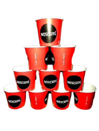 150Ml Red And Black Color Disposable Nescafe Paper Cup For Party And Hot And Cold Beverages, Pack Of 50 Cups Size: 150 Ml