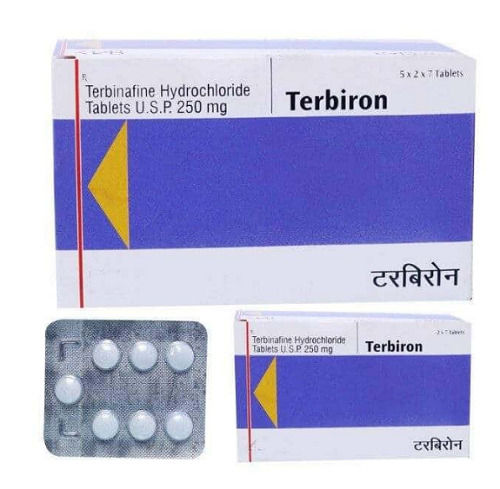 Terbinafine Hydrochloride Tablets U.S.P. 250 Mg, Pack Of 5X2X7 Tablets General Medicines