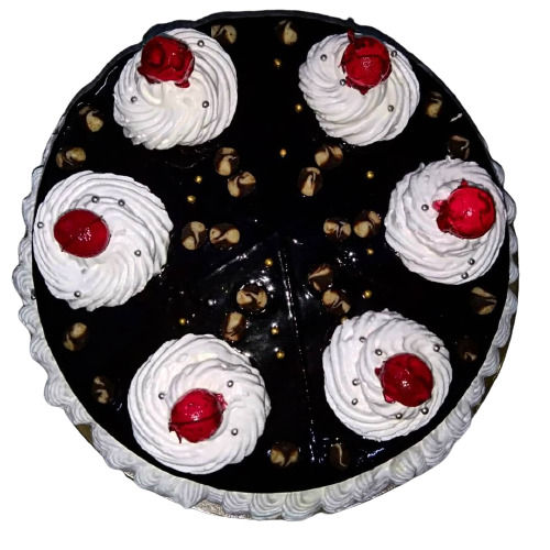 Cherry Topping Round Shape Fresh Chocolate Cake For Birthday And Anniversary Celebration  Fat Contains (%): 0.3 Grams (G)