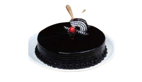 Black Fresh And Eggless Round Shape Chocolate Cake For Birthday Celebration With Chocolate Topping  Fat Contains (%): 0.3 Grams (G)