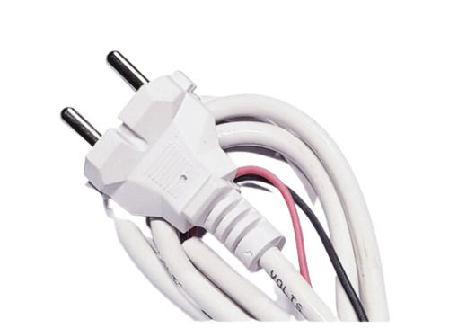 White 2 Pin Pvc Insulated Electric Cord With 3 Meter Length