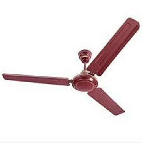 Metal Rust Proof Sturdy Construction Paint Coated White And Brown Ceiling Fan