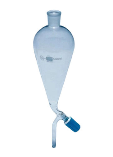 500 Ml Capacity Borosilicate Glass Separating Funnel For Chemical Laboratory