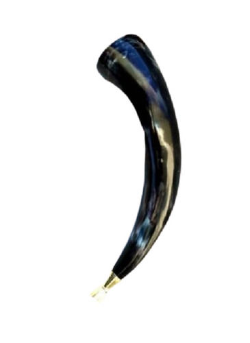 Black Authentic Look Powder Coated Finish Iron Drinking Horn Mug For Decoration 